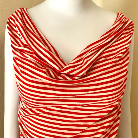 GUESS Red Striped Jersey Bodycon Dress Size Medium - Picture 3 of 15